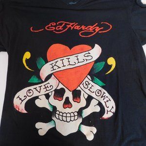 Ed Hardy Love Kills Slowly Tshirt L CL2965 0220